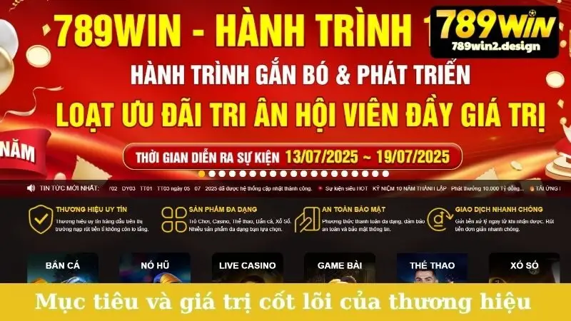 Mục tiêu và giá trị cốt lõi của thương hiệu
